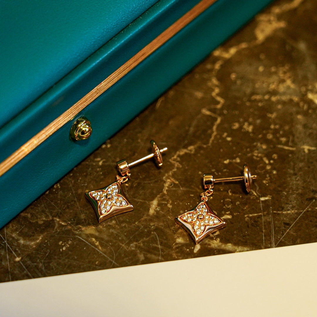 [LUXORA]STAR DIAMONDS EARRINGS GOLD