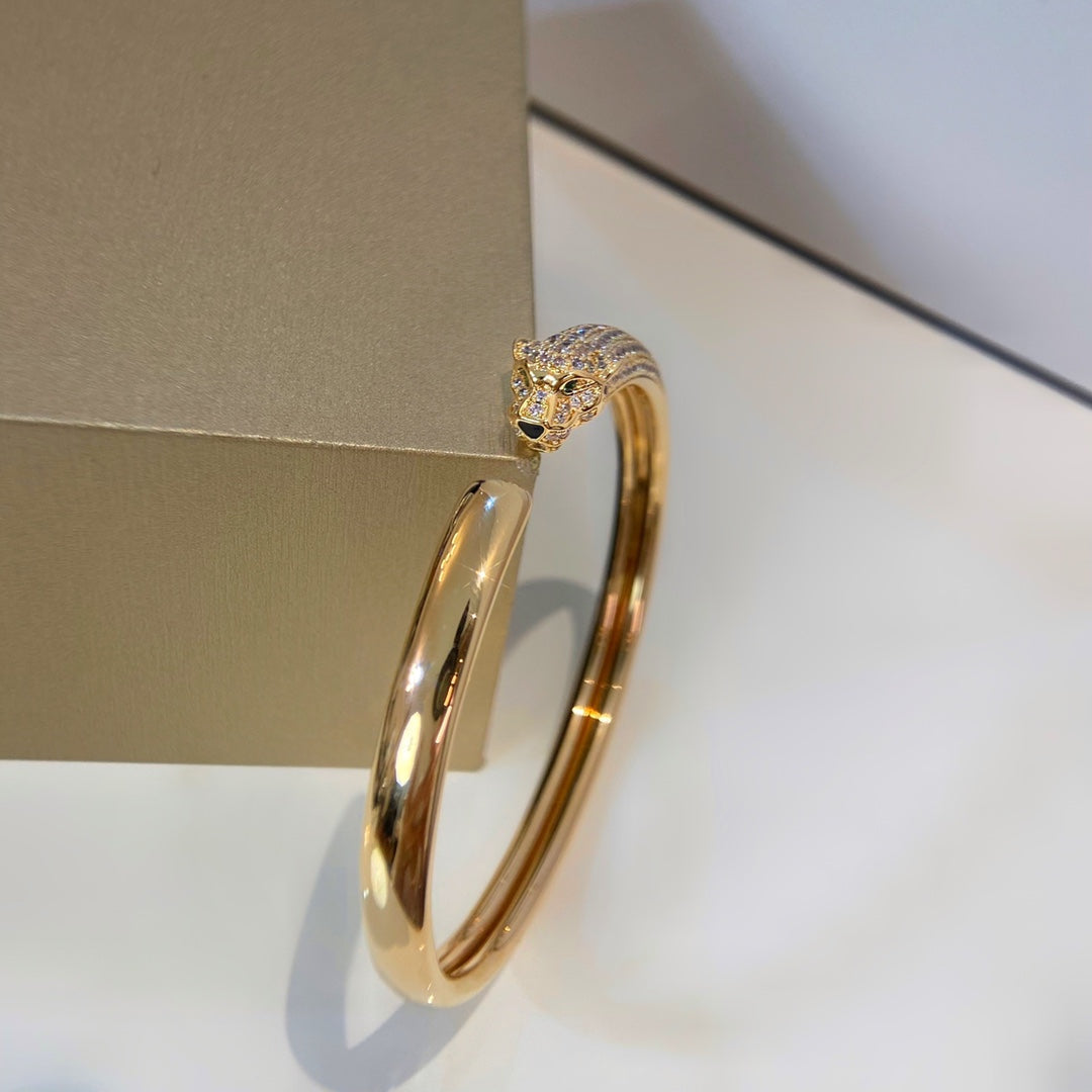 [LUXORA]PANTHERE GOLD DIAMOND OPEN BRACELET