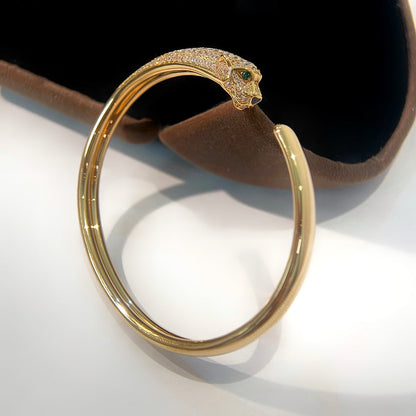 [LUXORA]PANTHERE GOLD DIAMOND OPEN BRACELET