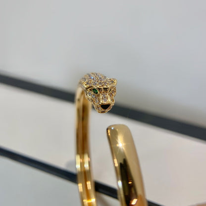 [LUXORA]PANTHERE GOLD DIAMOND OPEN BRACELET