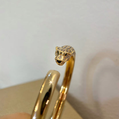 [LUXORA]PANTHERE GOLD DIAMOND OPEN BRACELET