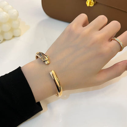 [LUXORA]PANTHERE GOLD OPEN BRACELET
