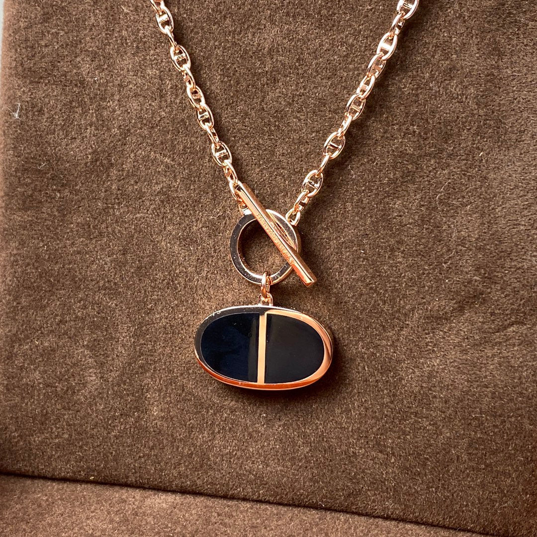 [LUXORA]CHAINE VERSO BLACK CERAMIC NECKLACE
