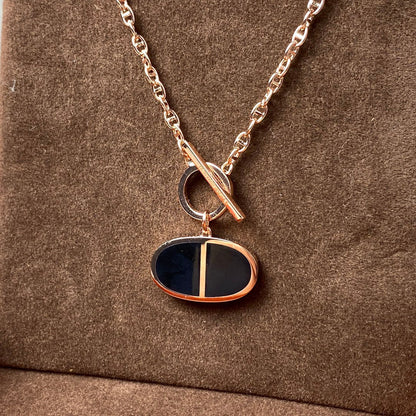[LUXORA]CHAINE VERSO BLACK CERAMIC NECKLACE