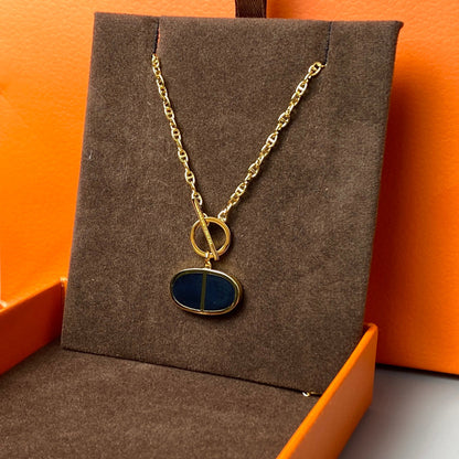 [LUXORA]CHAINE VERSO BLACK CERAMIC NECKLACE