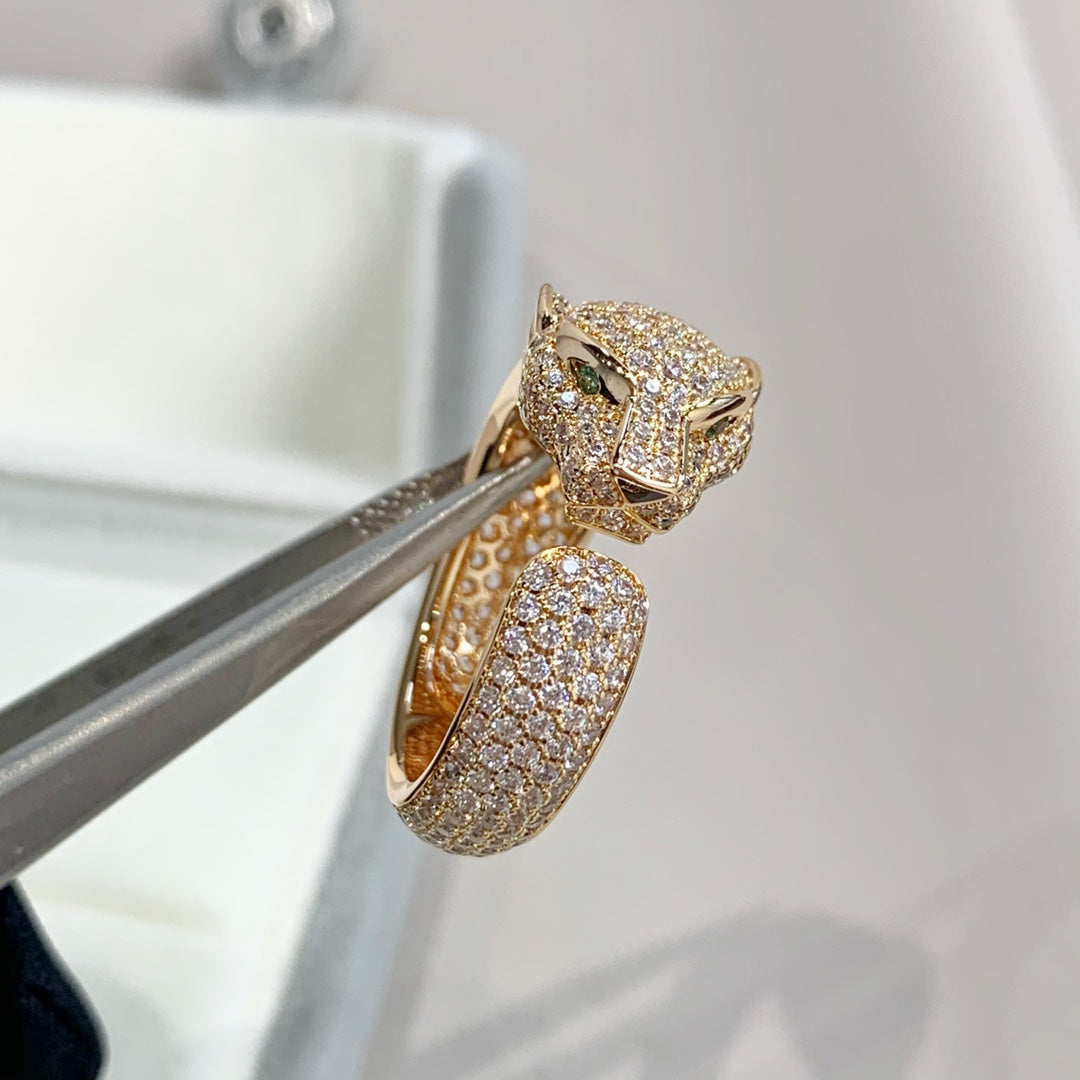 [LUXORA]PANTHERE PINK GOLD DIAMOND RING