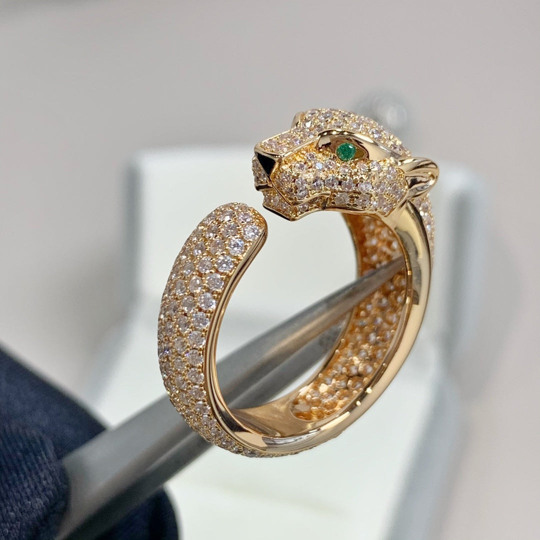 [LUXORA]PANTHERE PINK GOLD DIAMOND RING