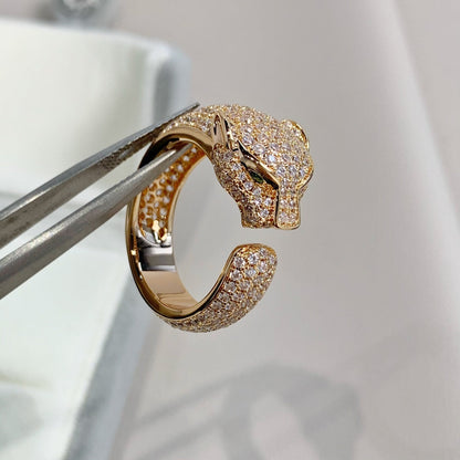 [LUXORA]PANTHERE PINK GOLD DIAMOND RING