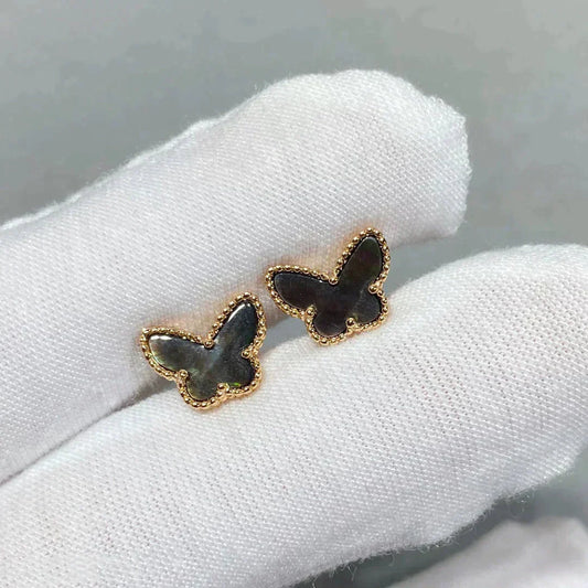 [LUXORA]BUTTERFLY DARK MOP  EARRINGS