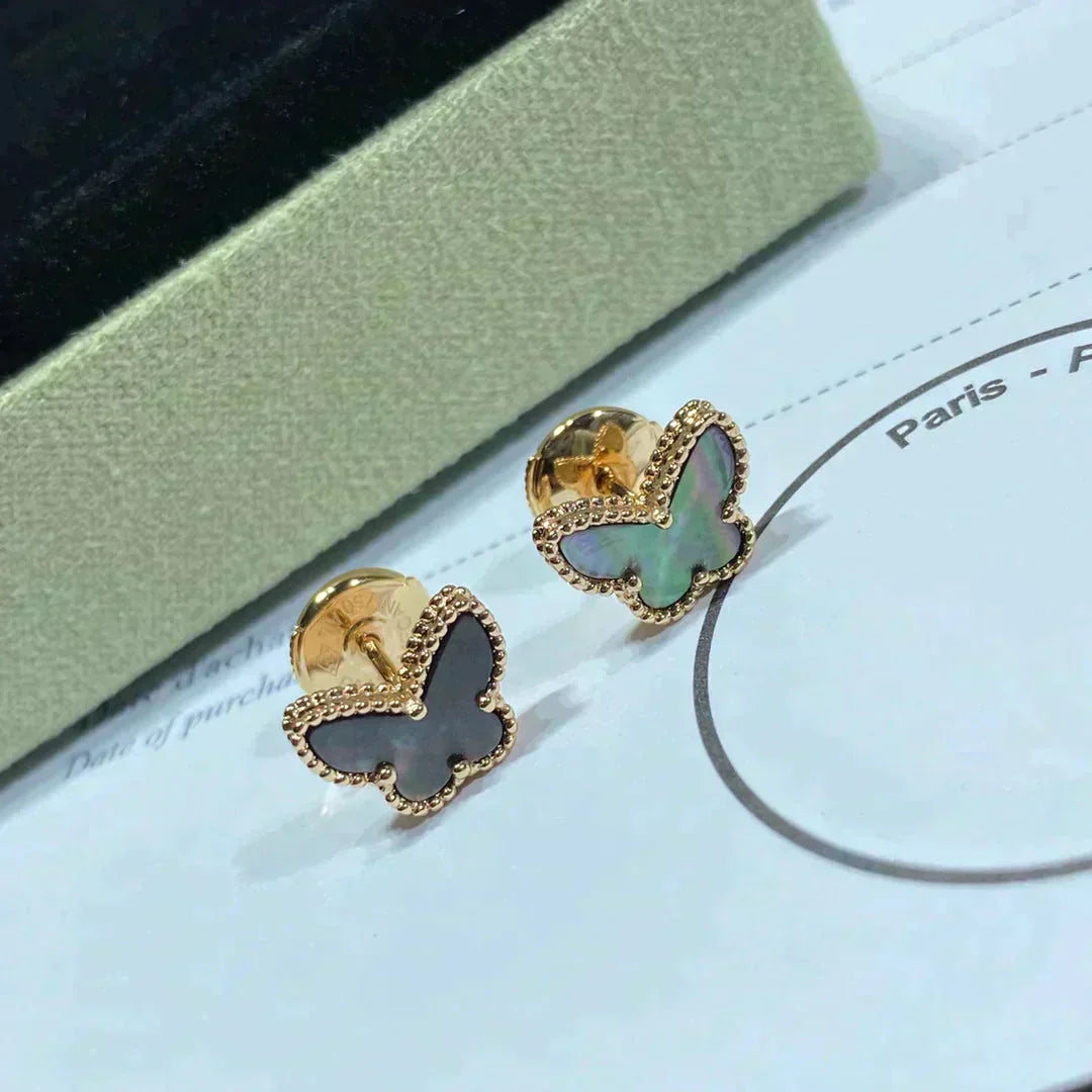 [LUXORA]BUTTERFLY DARK MOP  EARRINGS