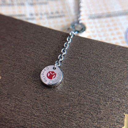 [LUXORA]ZERO 1 BLACK CERAMIC SILVER NECKLACE