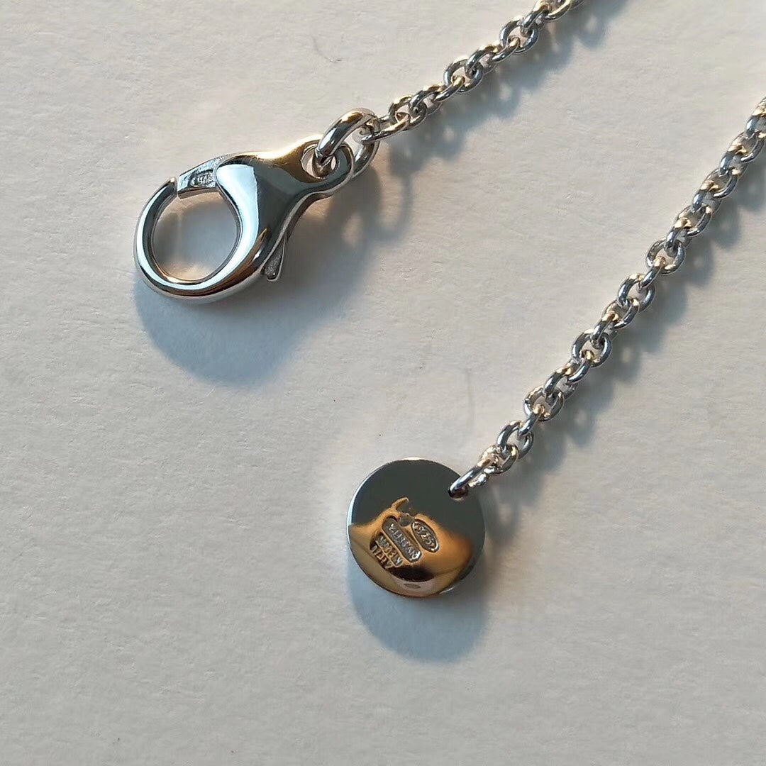 [LUXORA]ZERO 1 BLACK CERAMIC SILVER NECKLACE