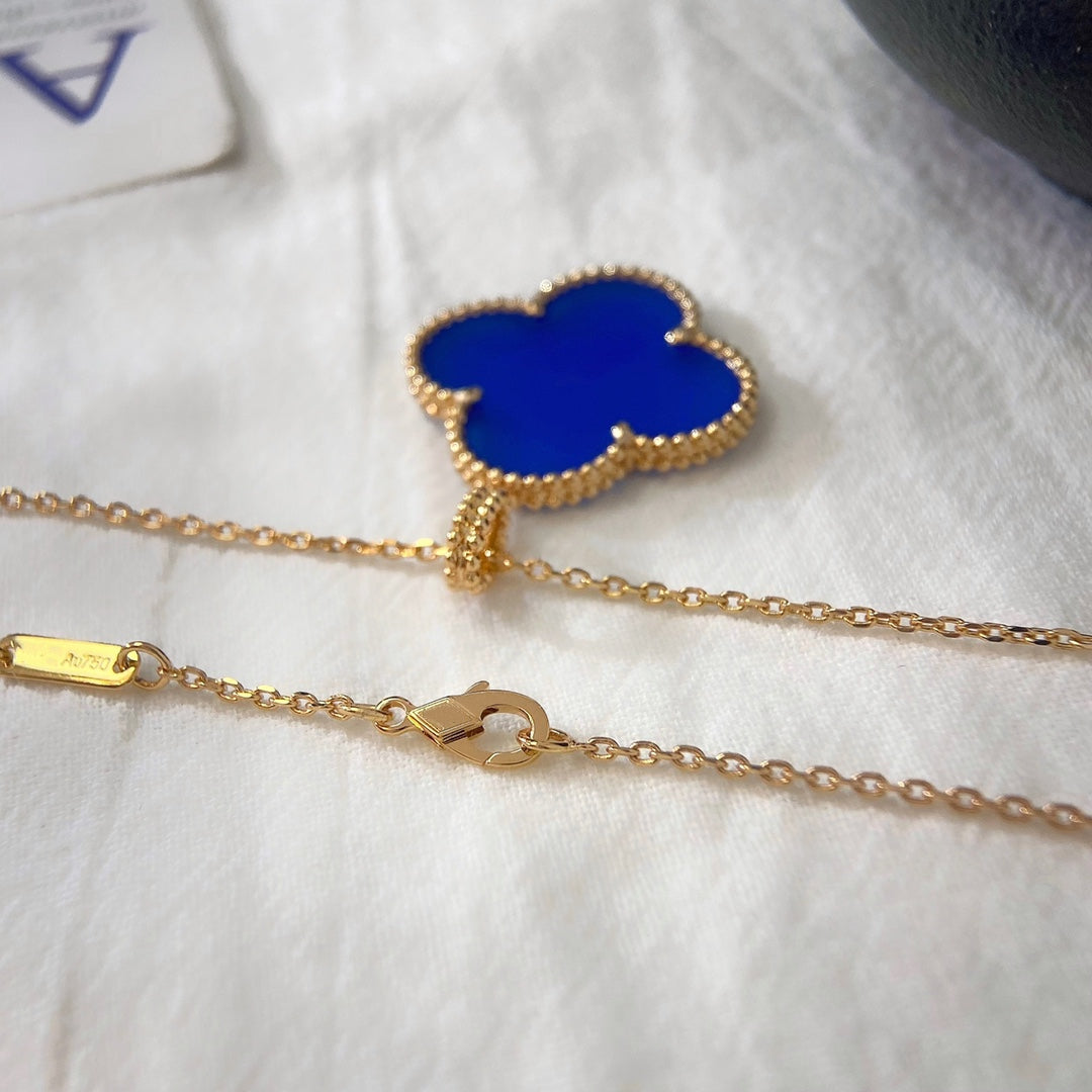 [LUXORA]CLOVER 25MM NECKLACE TURQUOISE ROSE GOLD