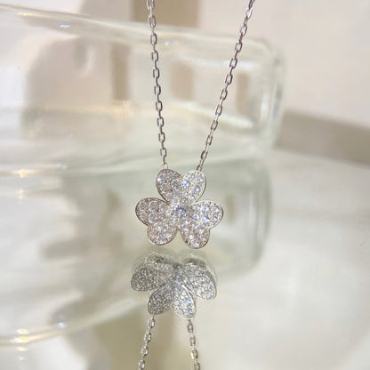 [LUXORA]FLOWER DIAMOND NECKLACE