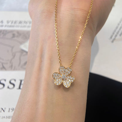 [LUXORA]FLOWER DIAMOND NECKLACE