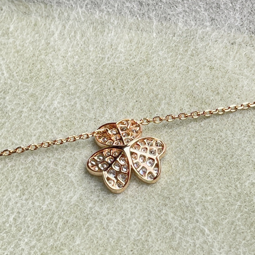 [LUXORA]FLOWER DIAMOND NECKLACE