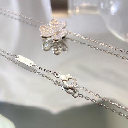 [LUXORA]FLOWER DIAMOND NECKLACE