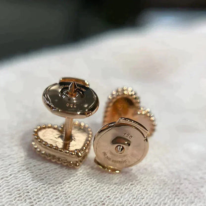 [LUXORA]HEART CARNELIAN STUD EARRINGS