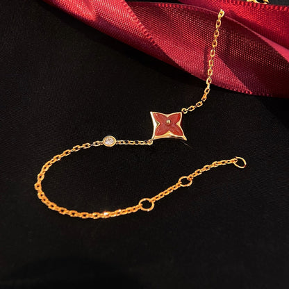 [LUXORA]COLOR STAR CARNELIAN PINK GOLD DIAMOND BRACELET