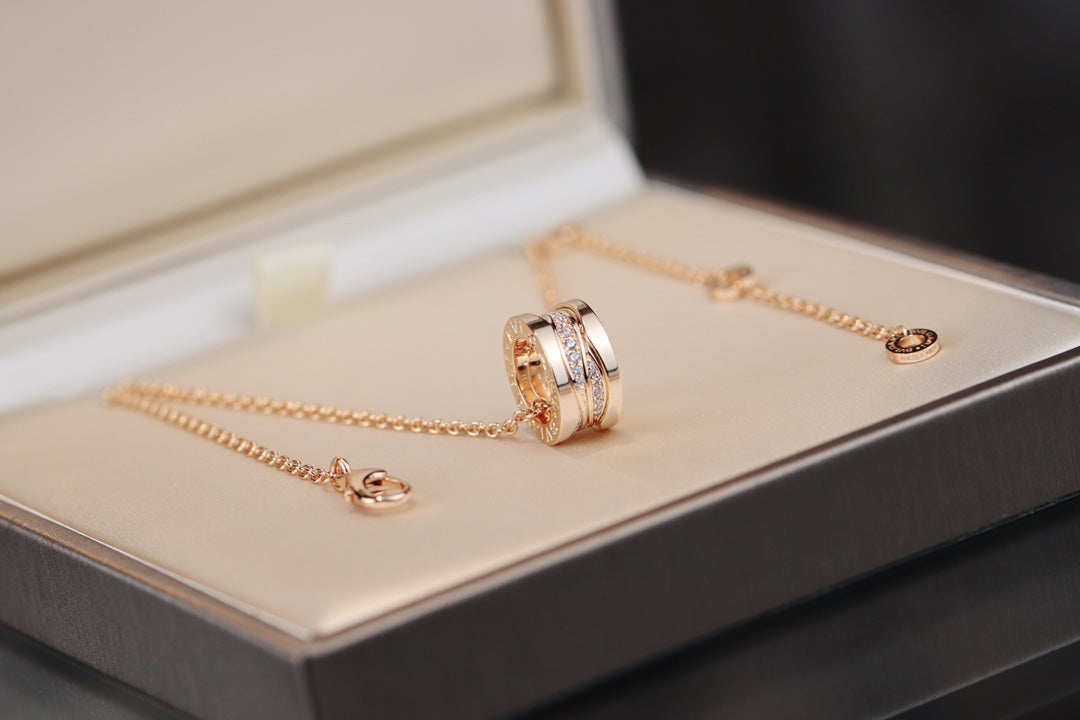 [LUXORA]ZERO 1 PINK GOLD DIAMOND NECKLACE