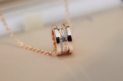 [LUXORA]ZERO 1 PINK GOLD DIAMOND NECKLACE