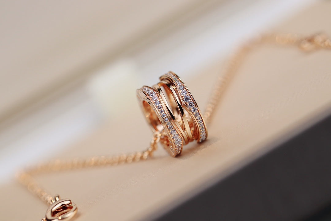 [LUXORA]ZERO 1 PINK GOLD NECKLACE