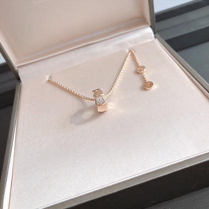 [LUXORA]SERPENTI PEDANT DIAMOND PINK GOLD NECKLACE