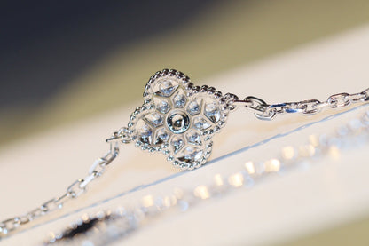 [LUXORA]CLOVER 20 MOTIFS ONYX DIAMOND SILVER