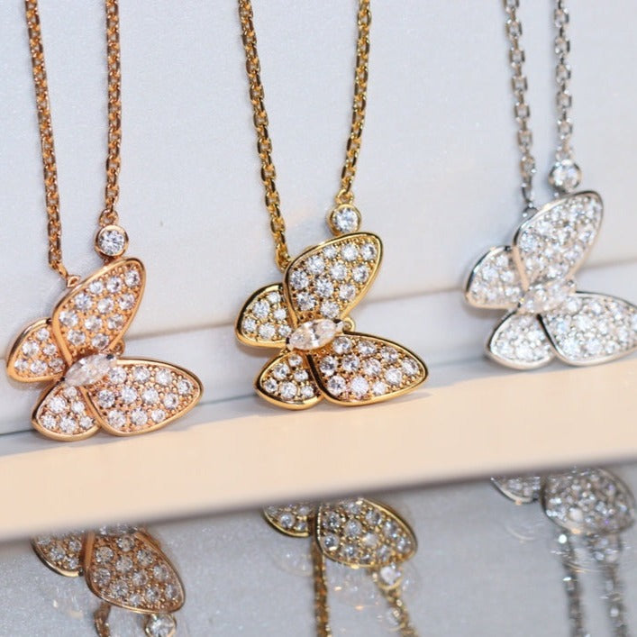 [LUXORA]BUTTERFLY DIAMOND NECKLACE