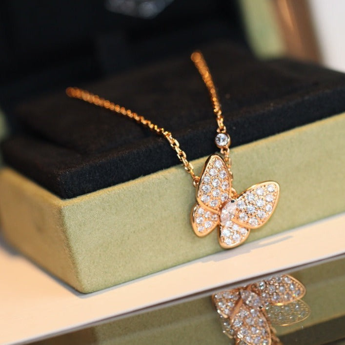 [LUXORA]BUTTERFLY DIAMOND NECKLACE
