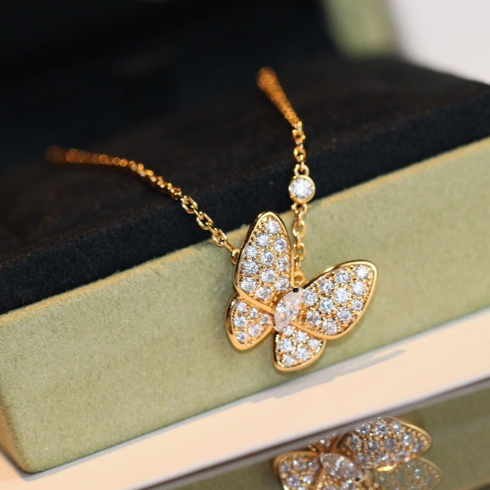 [LUXORA]BUTTERFLY DIAMOND NECKLACE