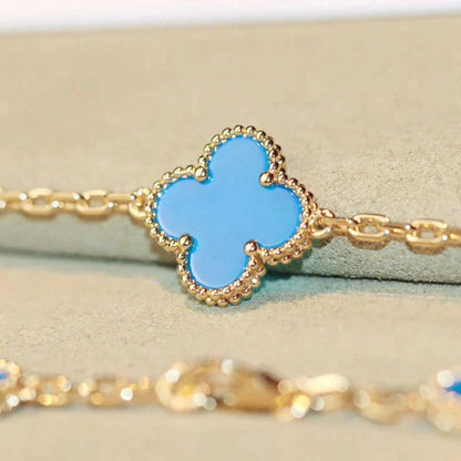 [LUXORA]CLOVER 20 MOTIFS TURQUOISE GOLD