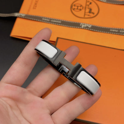 [LUXORA]H BRACELET 12MM BLACK WHITE CERAMIC