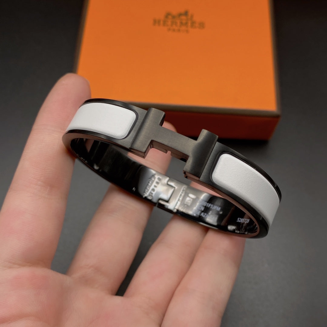 [LUXORA]H BRACELET 12MM BLACK WHITE CERAMIC