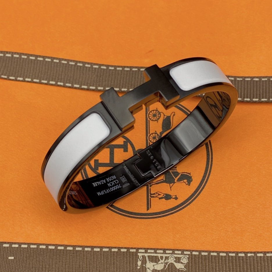 [LUXORA]H BRACELET 12MM BLACK WHITE CERAMIC
