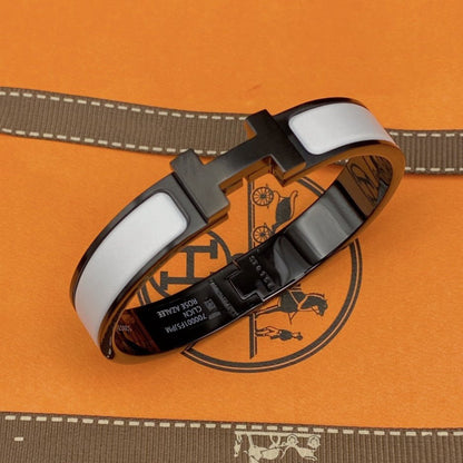 [LUXORA]H BRACELET 12MM BLACK WHITE CERAMIC