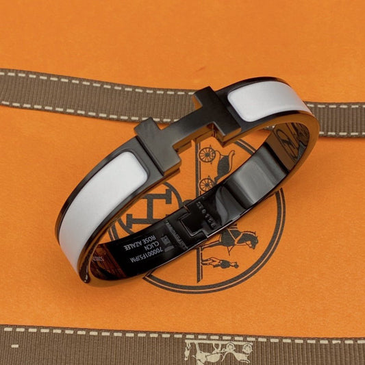 [LUXORA]H BRACELET 12MM BLACK WHITE CERAMIC