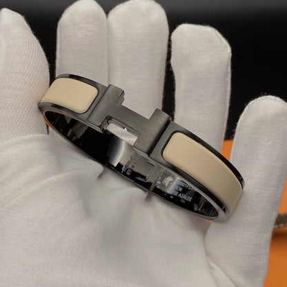 [LUXORA]H BRACELET 12MM BLACK BEIGE CERAMIC