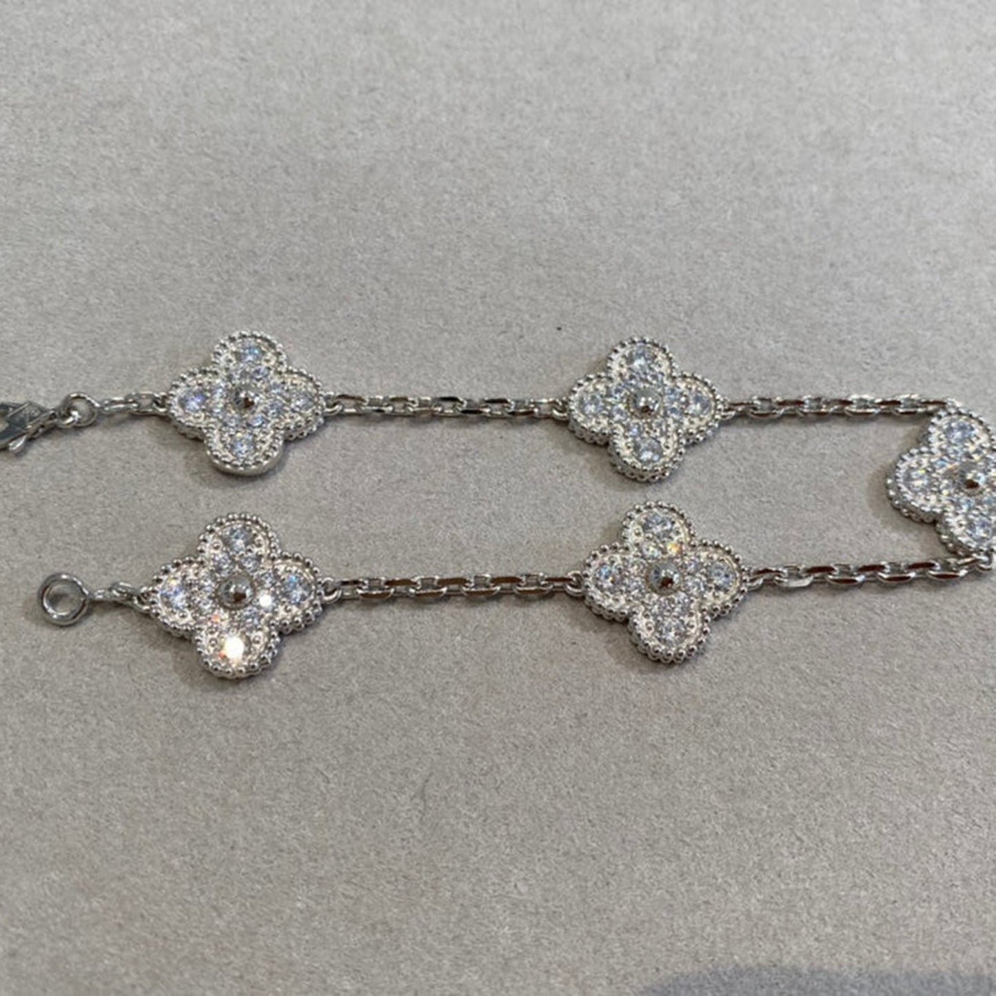 [LUXORA] CLOVER 5 MOTIF FULL DIAMOND BRACELET COLLECTION