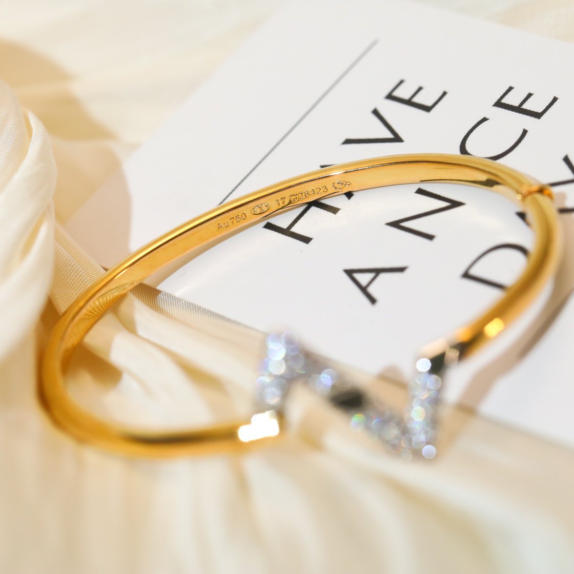 [LUXORA]VOLTE UPSITE DOWN GOLD DIAMOND BRACELET
