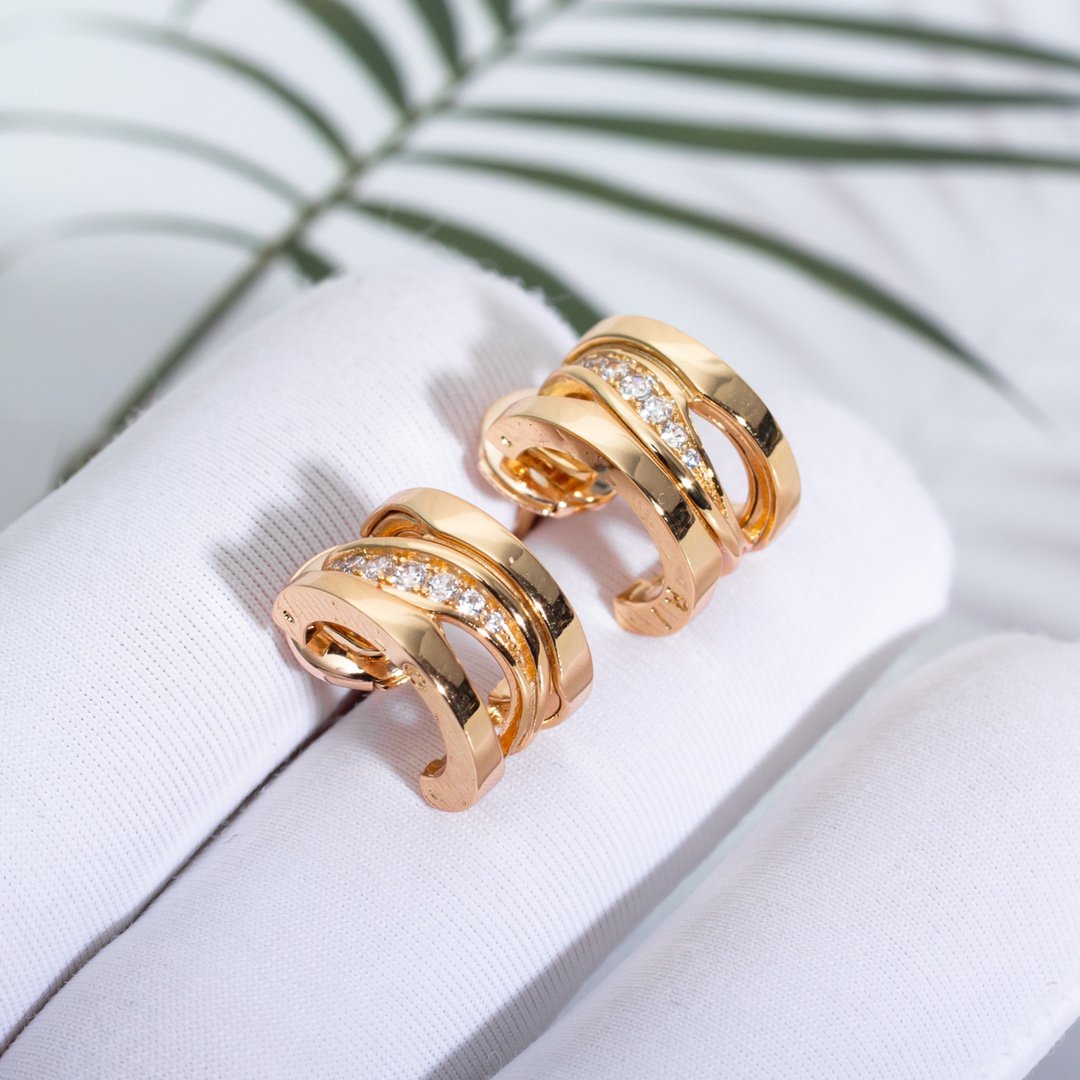 [LUXORA]ZERO 1 PINK GOLD DIAMONDS EARRINGS