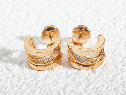 [LUXORA]ZERO 1 PINK GOLD DIAMONDS EARRINGS