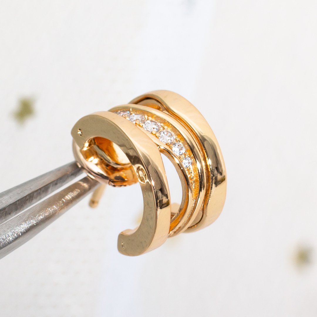 [LUXORA]ZERO 1 PINK GOLD DIAMONDS EARRINGS