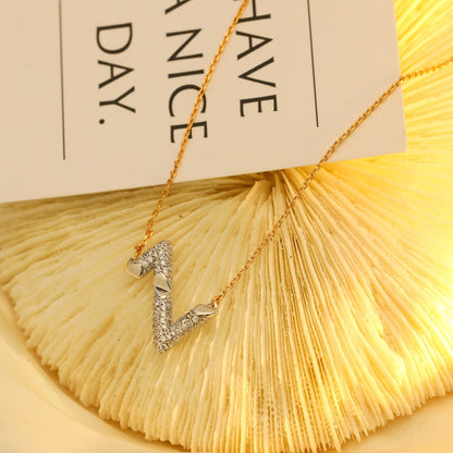 [LUXORA]VOLT SILVER DIAMOND PEDANT NECKLACE