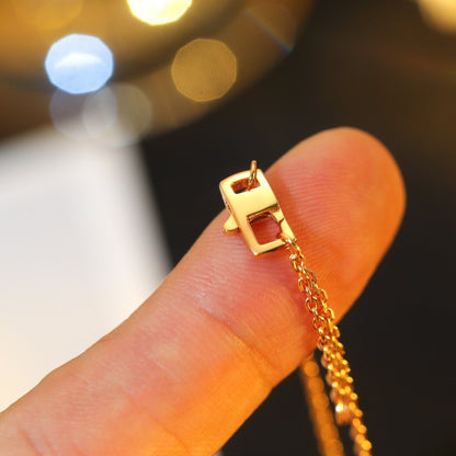 [LUXORA]STAR AND SUN DIAMOND PINK GOLD NECKLACE