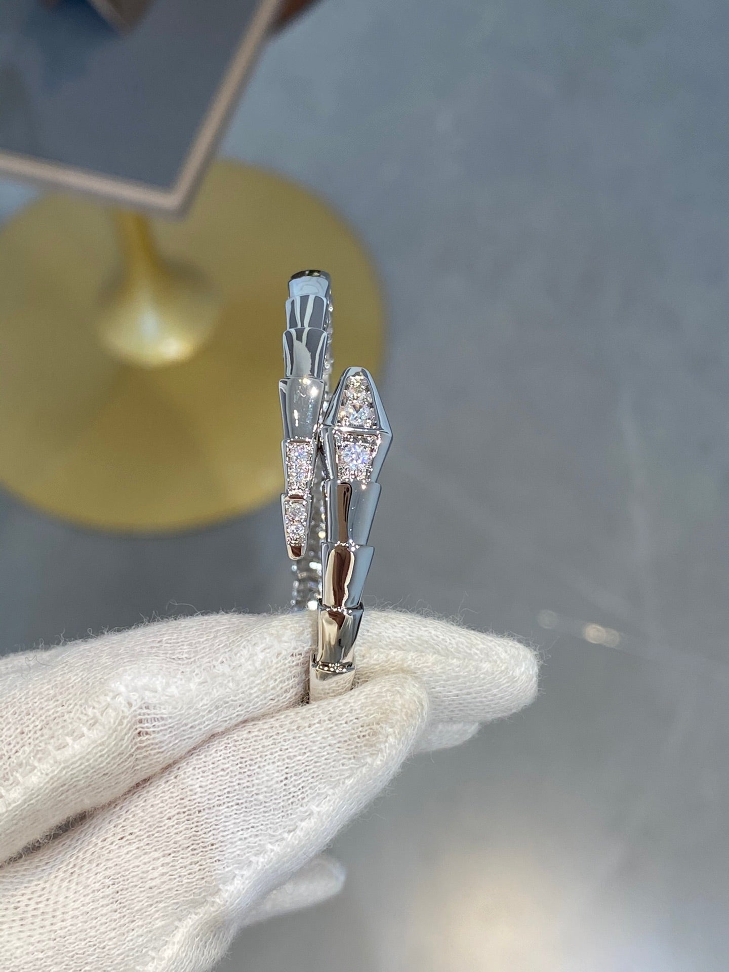 [LUXORA]SERPENTI BRACELET DIAMONDS SILVER