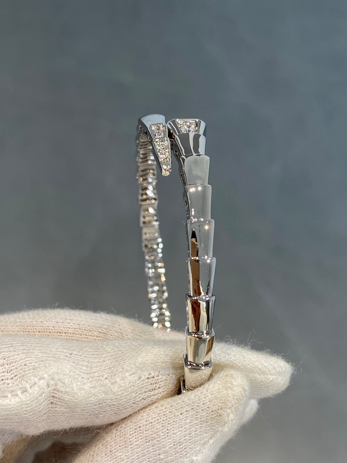 [LUXORA]SERPENTI BRACELET DIAMONDS SILVER