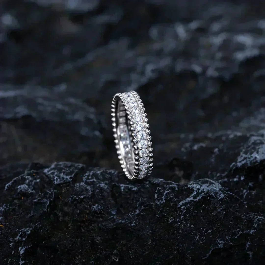[LUXORA]PERLEE DIAMOND SILVER RING