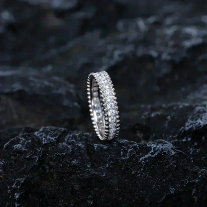 [LUXORA]PERLEE DIAMOND SILVER RING