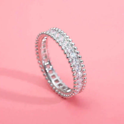 [LUXORA]PERLEE DIAMOND SILVER RING